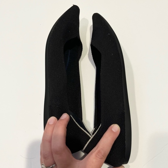 Rothy's Womens 9.5 The Point Black Solid Knit Fabric Ballet Flats Everyday Shoes - Picture 8 of 9